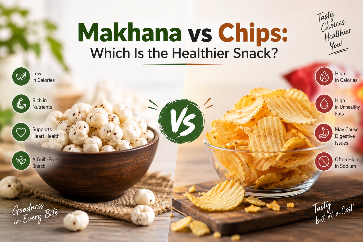 Makhana vs Chips: Which Is the Healthier Snack?