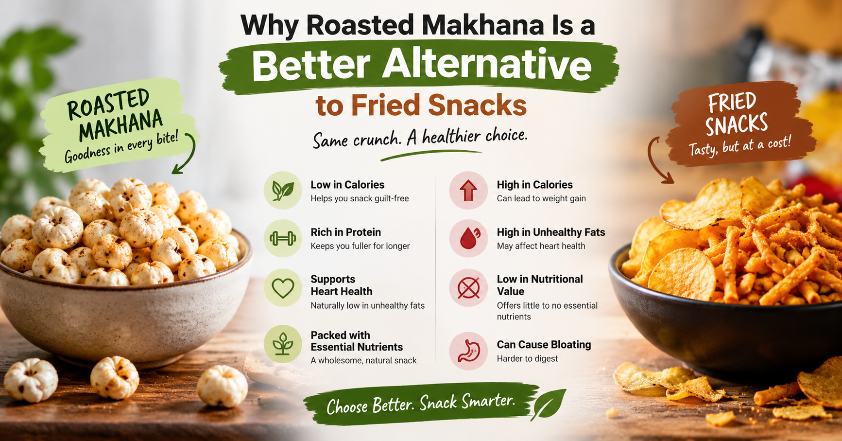 Why Roasted Makhana Is a Better Alternative to Fried Snacks