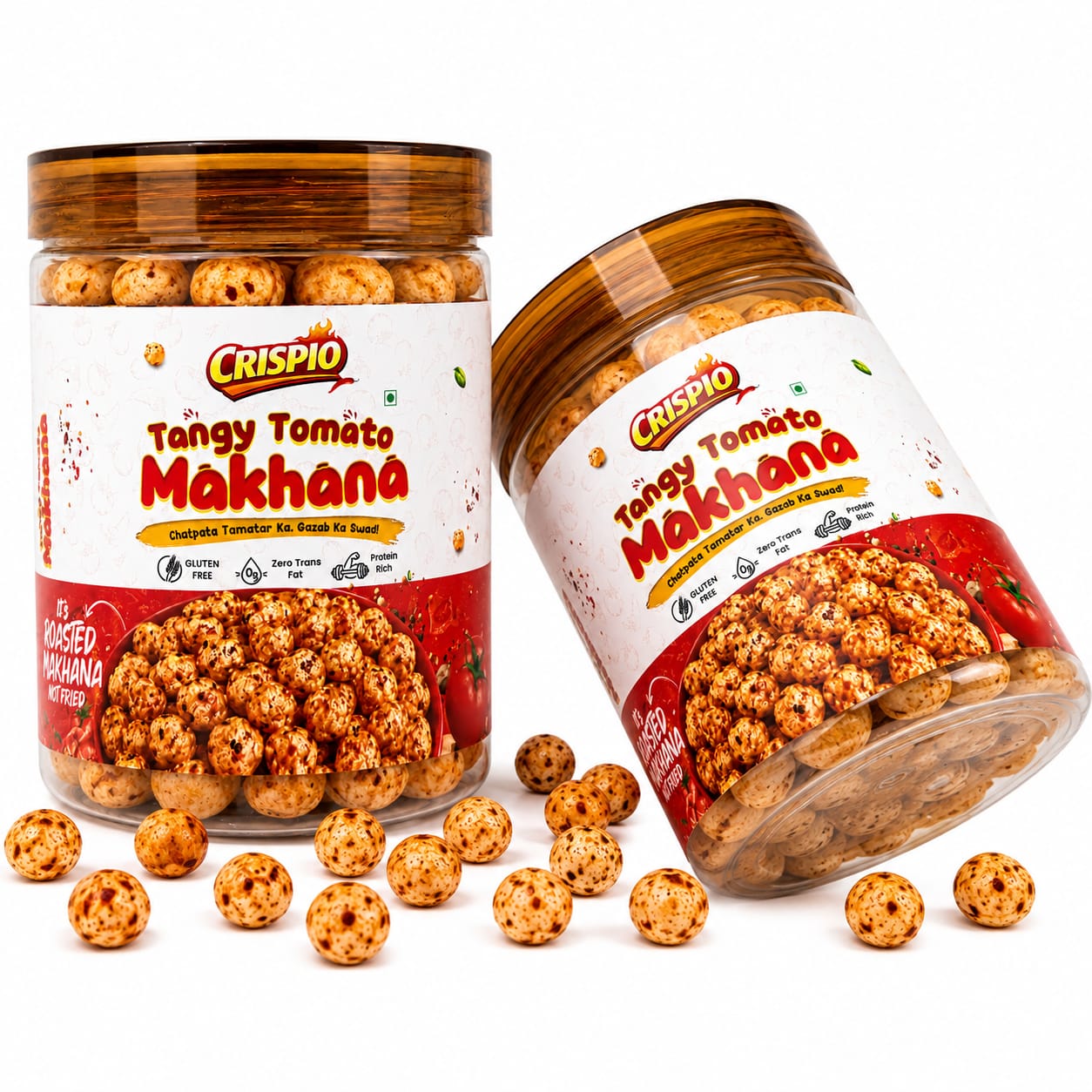 Crispio Tangy Tomato Makhana – Pack of 2 | Roasted Flavoured Makhana — Image 4