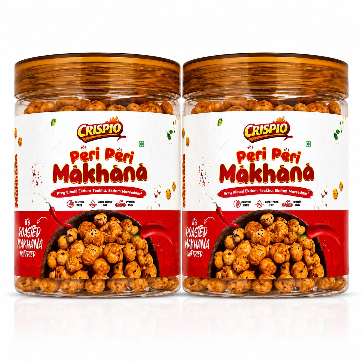 Crispio Peri Peri Makhana Pack of 2 – Roasted Flavoured Makhana Snack — Crispio Roasted Makhana