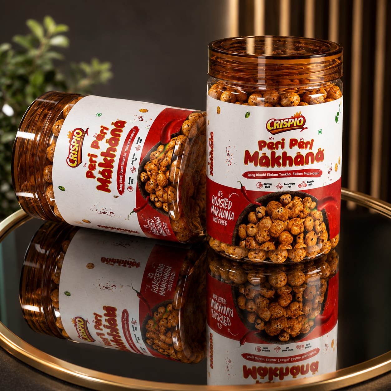 Crispio Peri Peri Makhana Pack of 2 – Roasted Flavoured Makhana Snack — Image 2