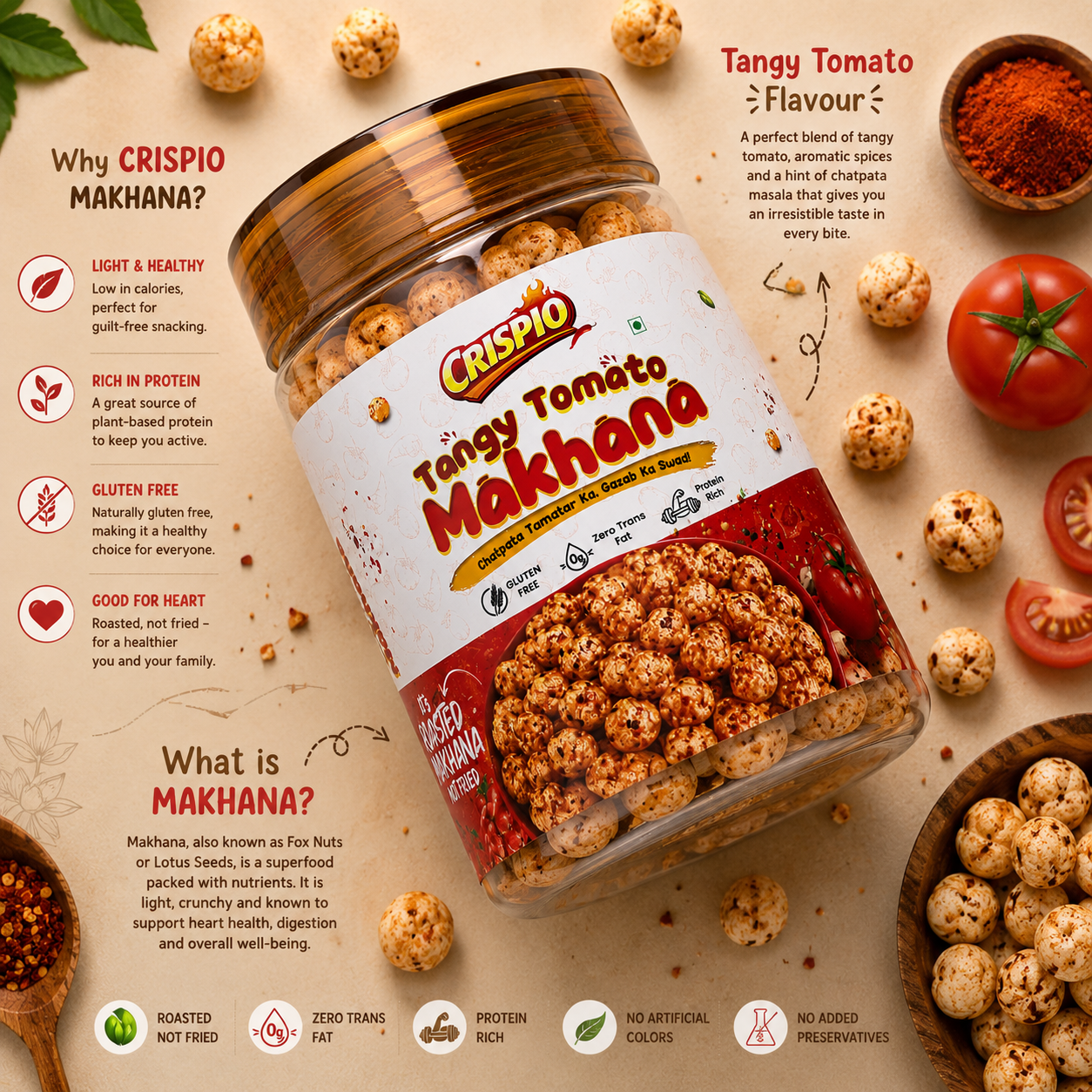 Tangy Tomato Makhana image 4